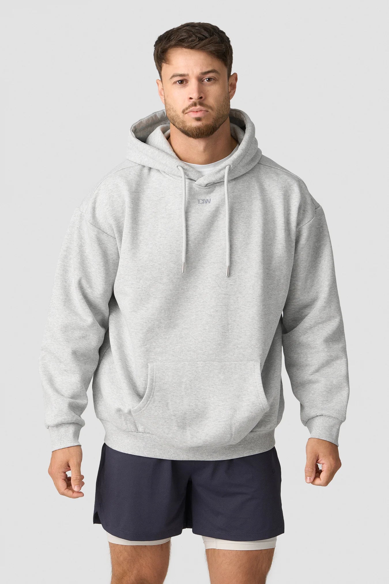 Everyday Relaxed Hoodie Men Grey Melange UMR ARTICLE 1