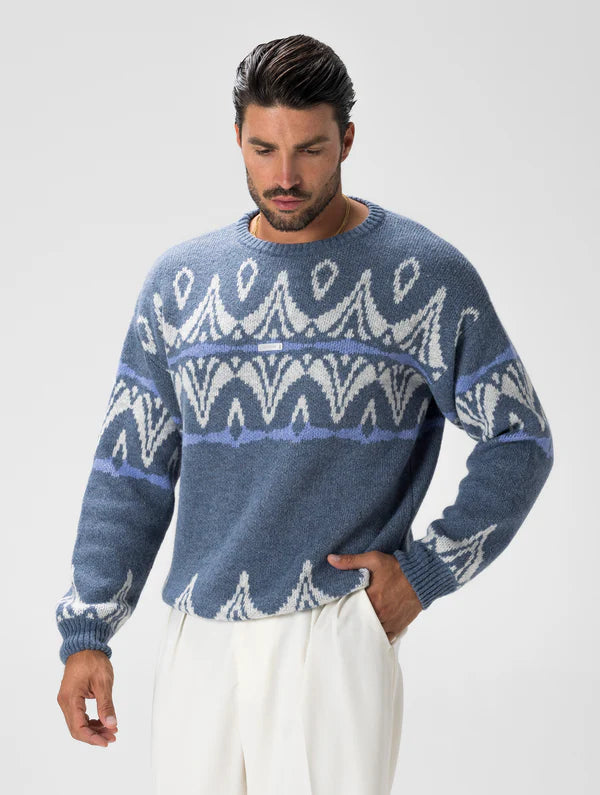 ELIAS JACQUARD CREW NECK SWEATER Article 27