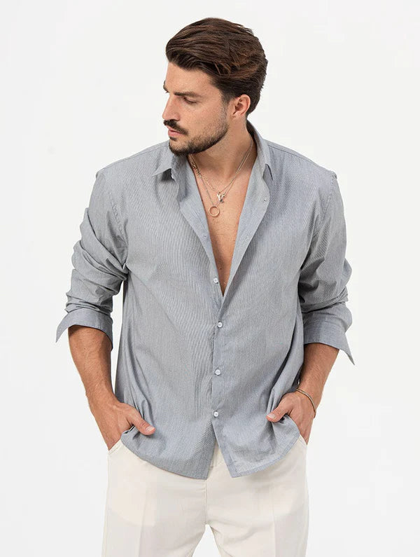 SILAS BLACK AND WHITE STRIPED SHIRT Article 59