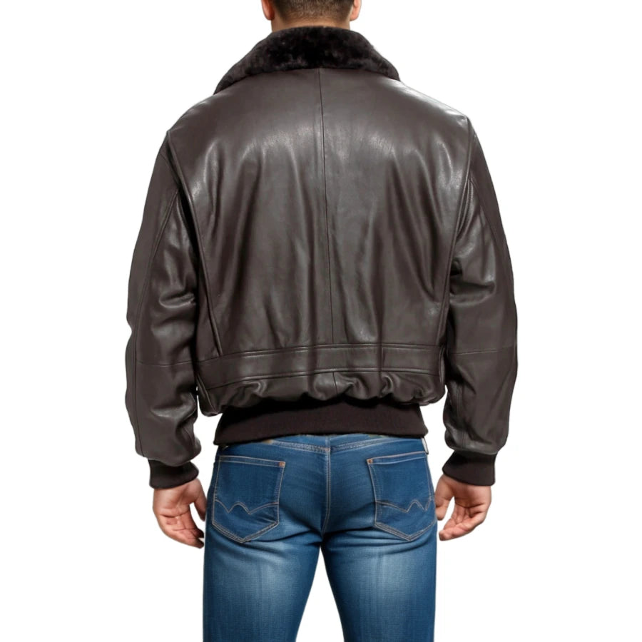 Bravo G-1 Brown Leather Bomber Jacket Article 32