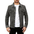 B rian Grey Suede Trucker Jacket Article 33