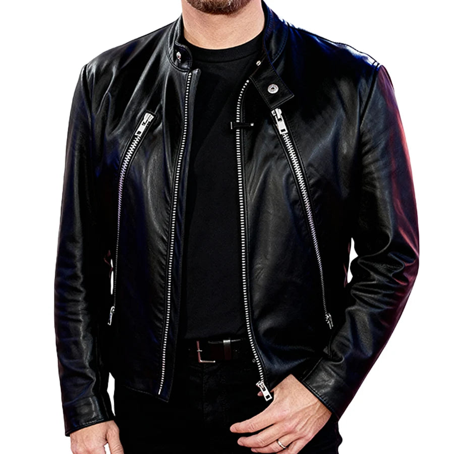 Buble Black Leather Biker Jacket Article 30
