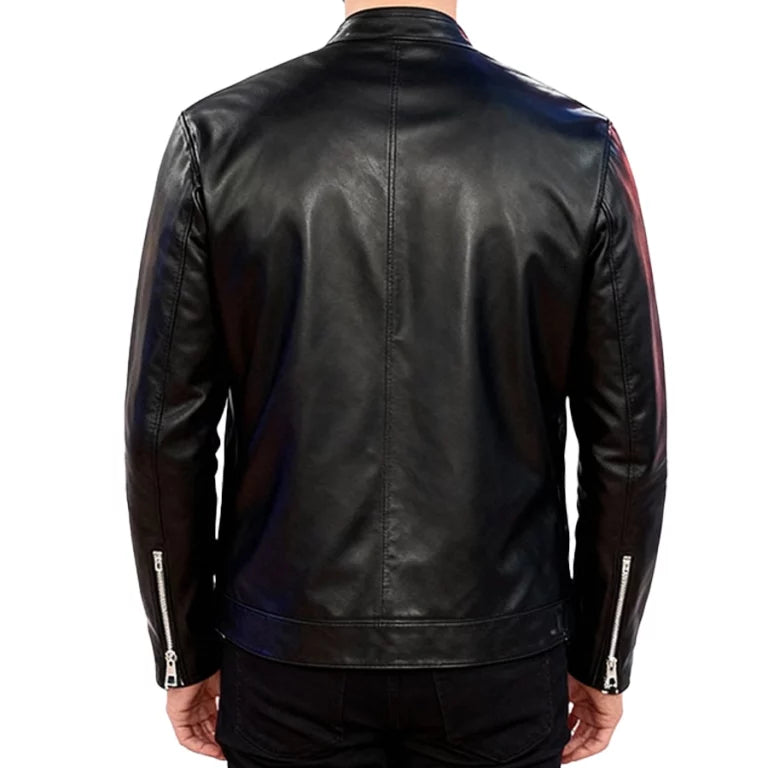 Buble Black Leather Biker Jacket Article 30