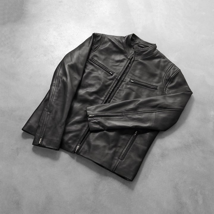 Ionic Black Leather Jacket Article 2