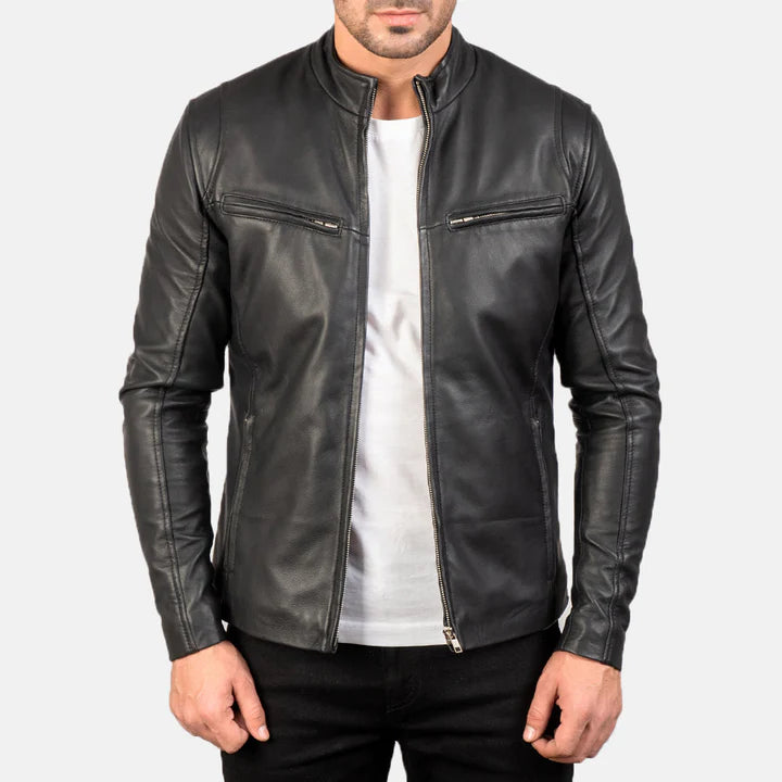 Ionic Black Leather Jacket Article 2
