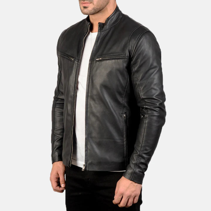 Ionic Black Leather Jacket Article 2