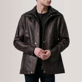 Connor Maroon Leather Coat Article 4