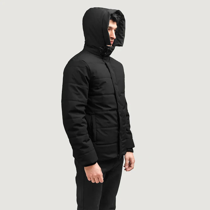 Exton Black Hooded Down Puffer Jacket Article 6