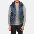 Fuston Blue Hooded Puffer Vest Article 5