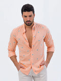 PALM ORANGE SHIRT WITH PALM TREES Article 55