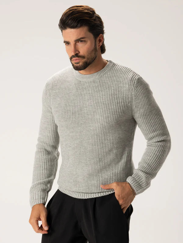 BOBBY CREW NECK SWEATER LIGHT GREY Article 16
