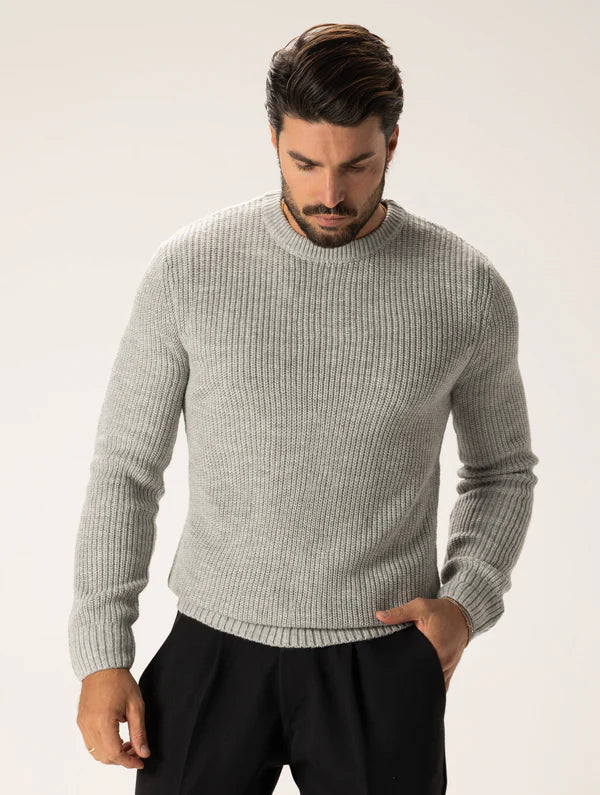 BOBBY CREW NECK SWEATER LIGHT GREY Article 16