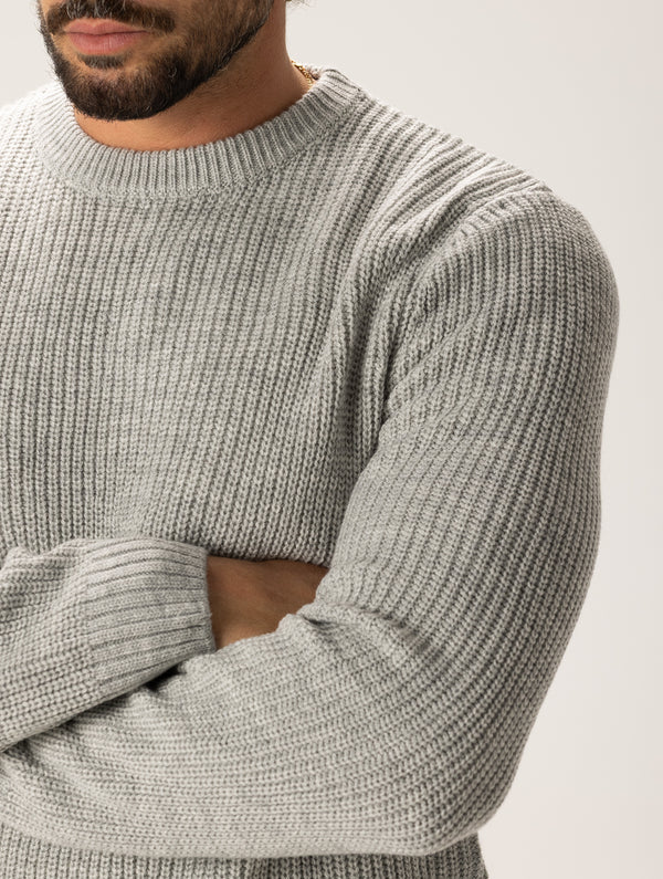 BOBBY CREW NECK SWEATER LIGHT GREY Article 16