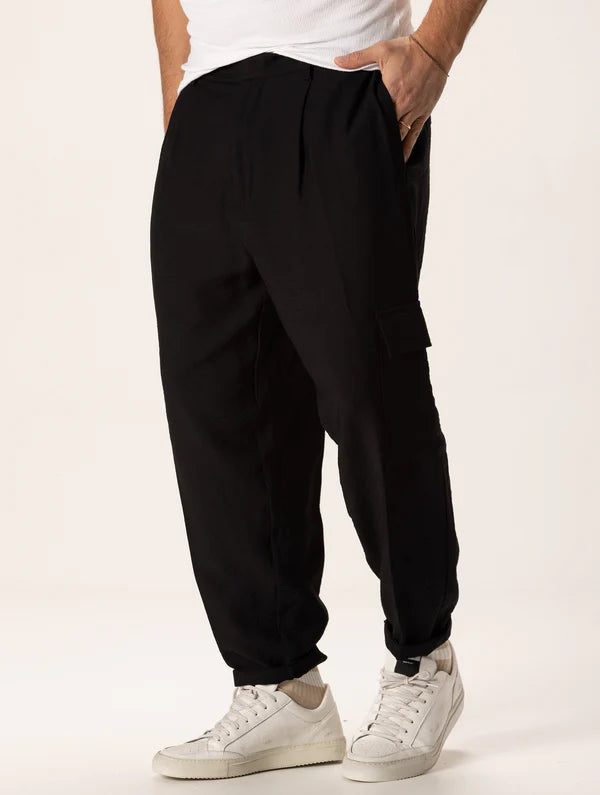 KOJI BLACK CARGO PANTS Article 17