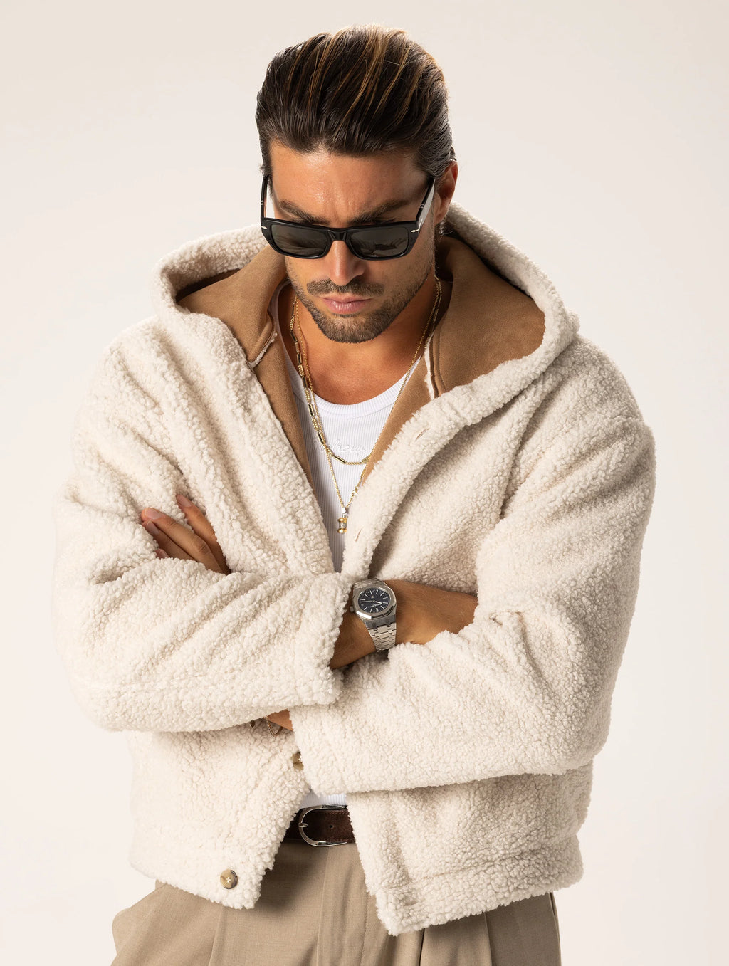 YUSUKE CREAM SHEARLING JACKET Article 8