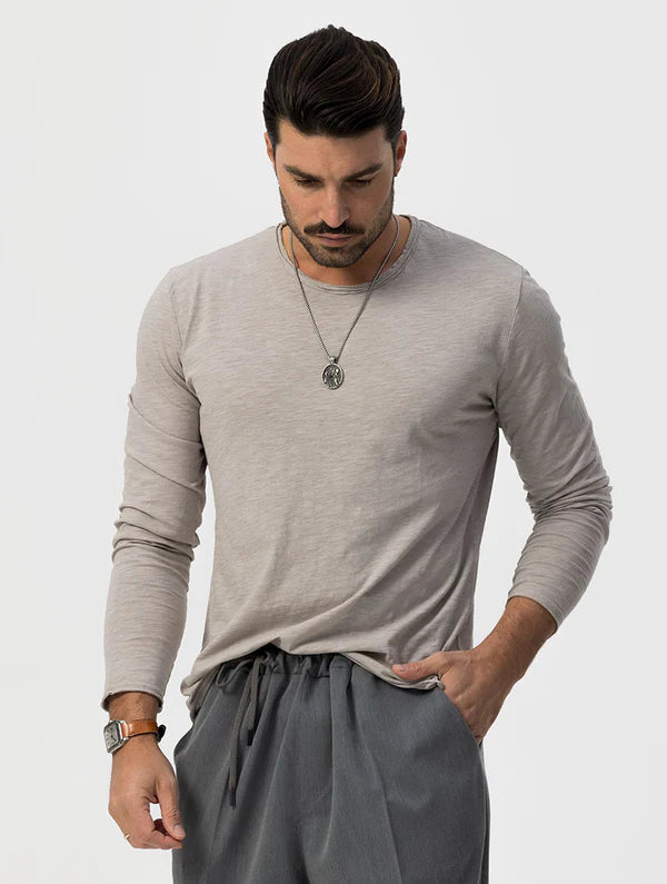 LIP GREY LONG-SLEEVED T-SHIRT Article 38