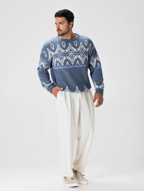 ELIAS JACQUARD CREW NECK SWEATER Article 27