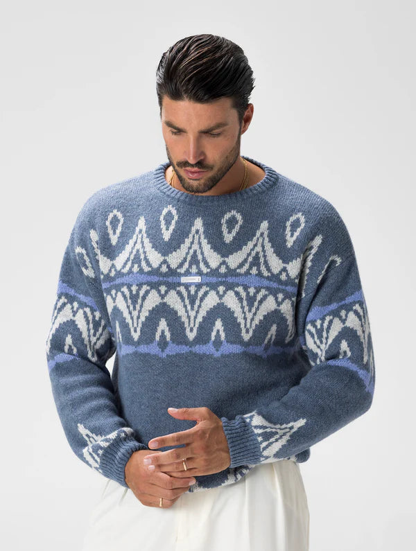 ELIAS JACQUARD CREW NECK SWEATER Article 27