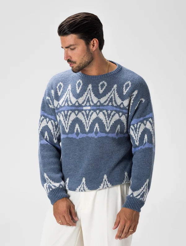 ELIAS JACQUARD CREW NECK SWEATER Article 27