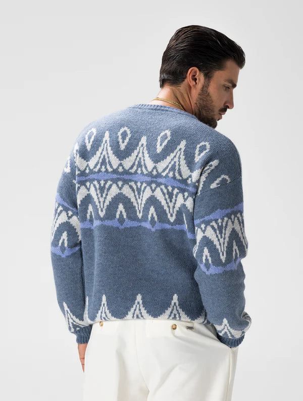 ELIAS JACQUARD CREW NECK SWEATER Article 27