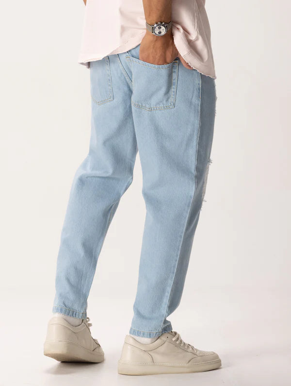 YAN RIPPED LIGHT DENIM JEANS Article 12