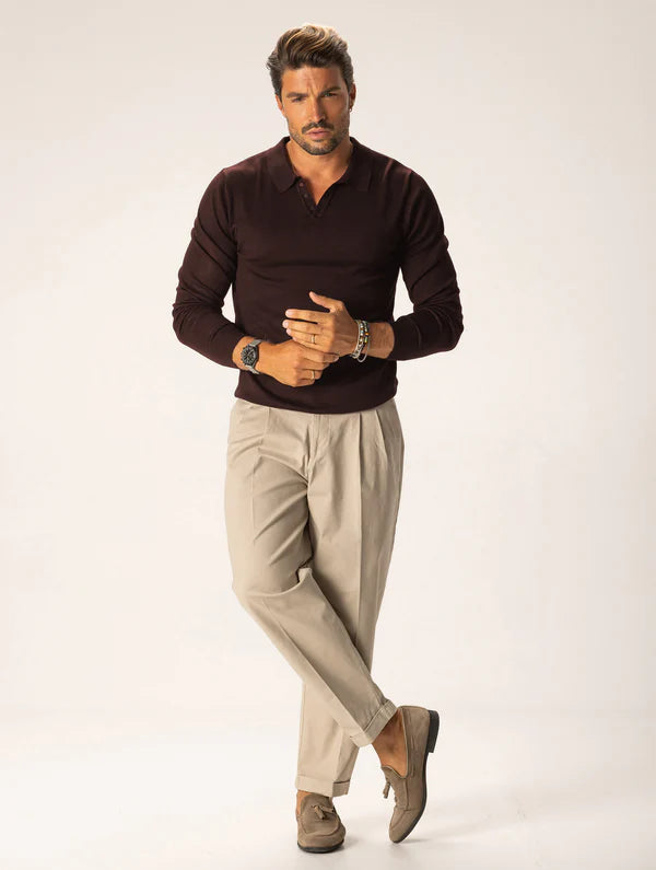 OSCAR BROWN POLO SWEATER Article 25