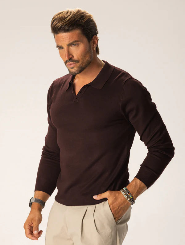 OSCAR BROWN POLO SWEATER Article 25